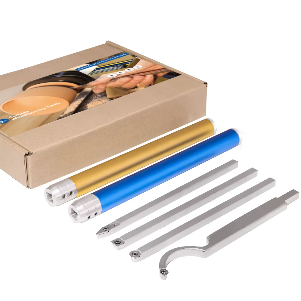 TASP-Ensemble d'outils de tournage du bois avec pastilles au carbure,  outil de creusage col de cygn