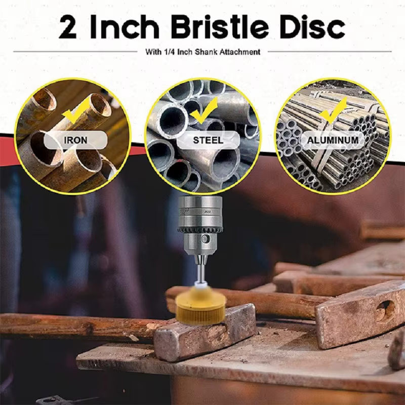 Disque à poils de 2 ou 3 pouces, grain assorti, brosse d'élimination Abrasive, roue de polissage pou
