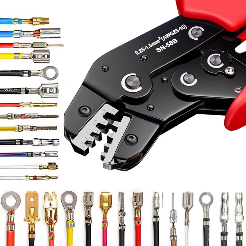 Jeu d'outils de sertissage à cliquet pour canon ouvert Dupont JST MOLEX, bornes Dupont Molex JST TE