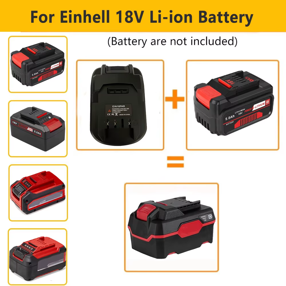 Adaptateur de batterie pour convertisseur de batterie Li-ion Einhell 18V pour outils électriques de