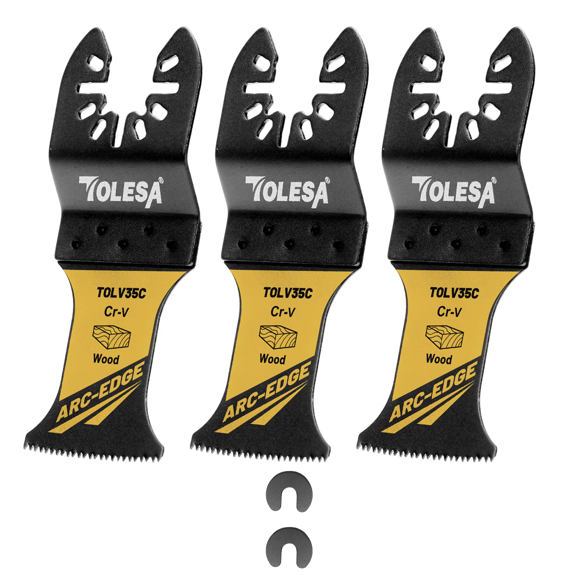 TOLESA 3 pièces jeu de lames de scie oscillantes à bord d'arc lames multi-outils pour bois plastique