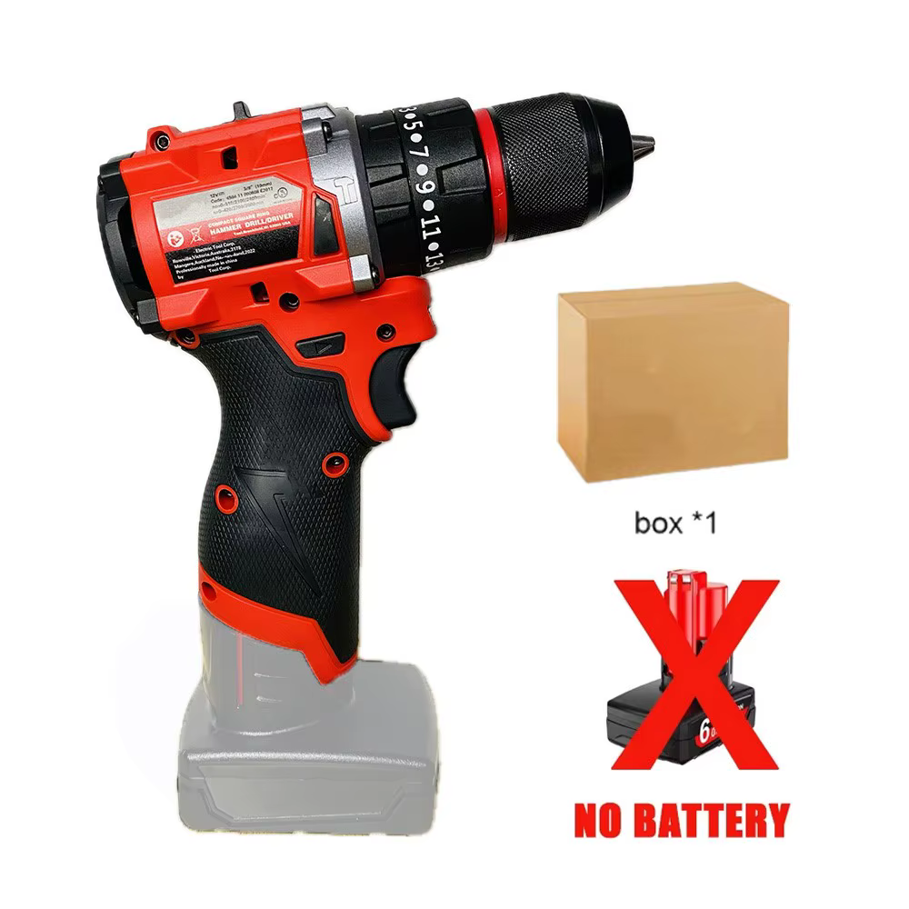 Perceuse-visseuse à percussion sans fil Milwaukee 12V, petite perceuse électrique sans balais, outil