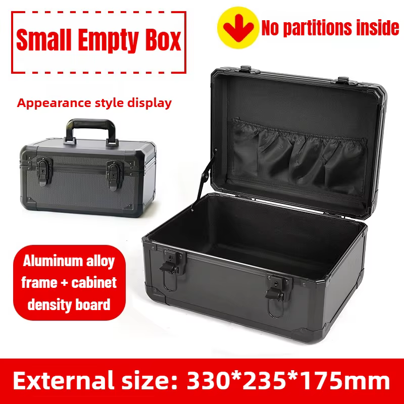 Valise à outils multifonctionnelle, boîte à outils en aluminium, pièces, mallette à outils avec serr