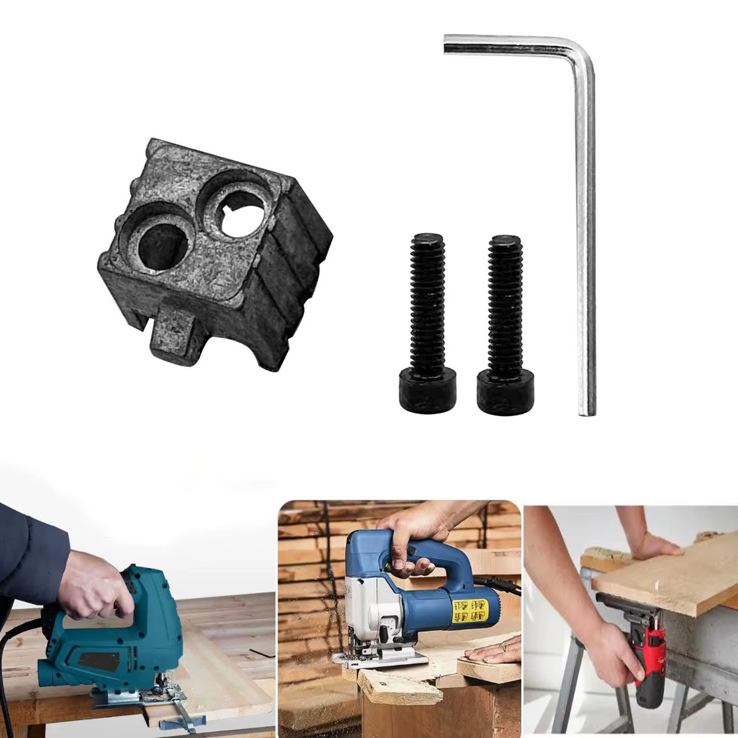 Kit de 55 supports de serrage pour vis de scie sauteuse avec verrous de lame sécurisés pour lames de