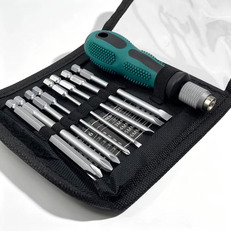 Jeu de tournevis Phillips à fente, Kit d'outils manuels de réparation électrique magnétique pour la 
