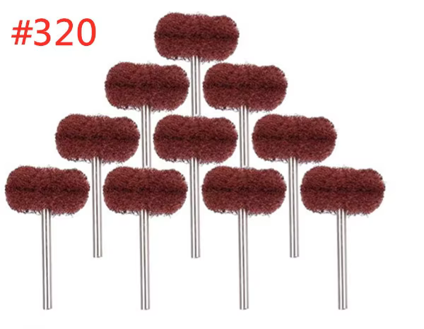 Mini perceuse, brosse Abrasive, roue de polissage en Nylon avec tige de 3mm pour outil rotatif Dreme