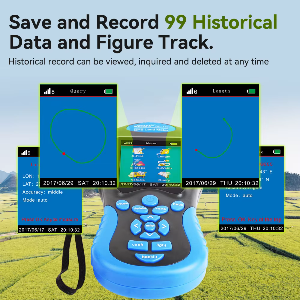 Noyafa NF-188 GPS dispositif de mesure de compteur de zone terrestre avec compteur de calcul de pist