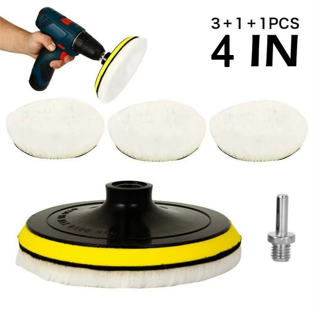 Disque de polissage de 4 pouces pour perceuse électrique, accessoire de ponçage et de polissage
