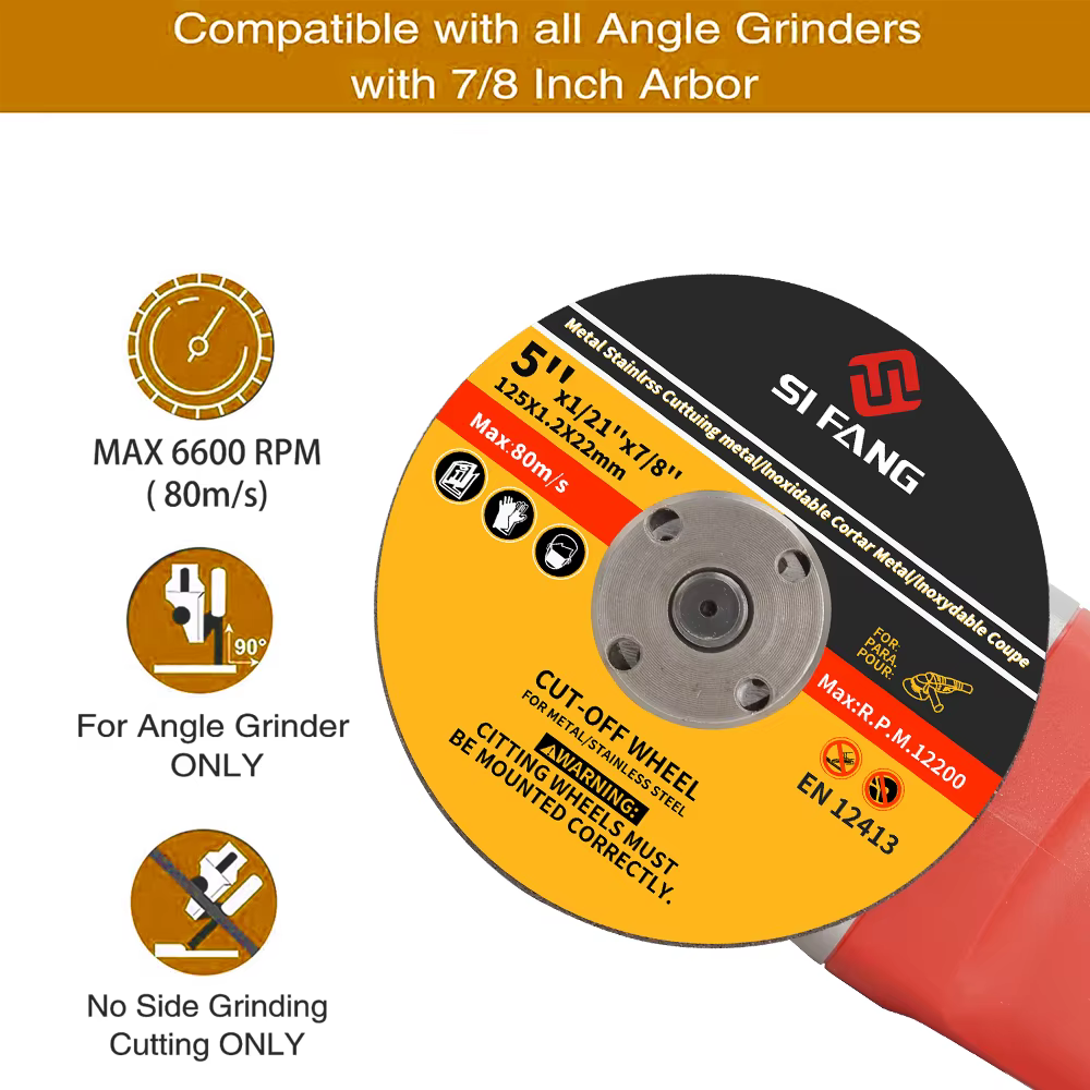 Disque de coupe en métal, disco smerigliatrice roue coupée de 3/4, 5/5 pouces pour meuleuse d'angle,