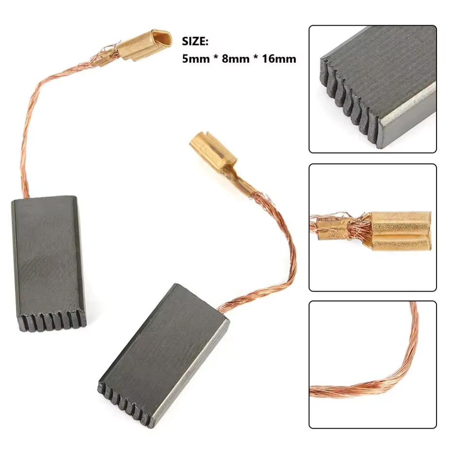 Balais de charbon compatibles avec Bosch GWS6-115E 8-100 8-125C/CE 580 660 670 780C PWS8-125 6-115E