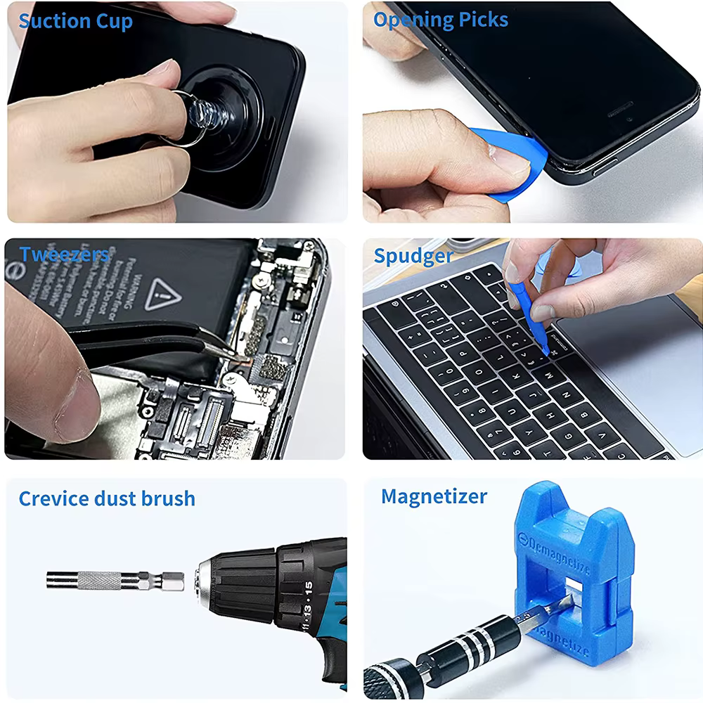 WOZOBUY 115/122/138 in1 jeu de tournevis de précision magnétique-ensemble d'outils de tournevis prof