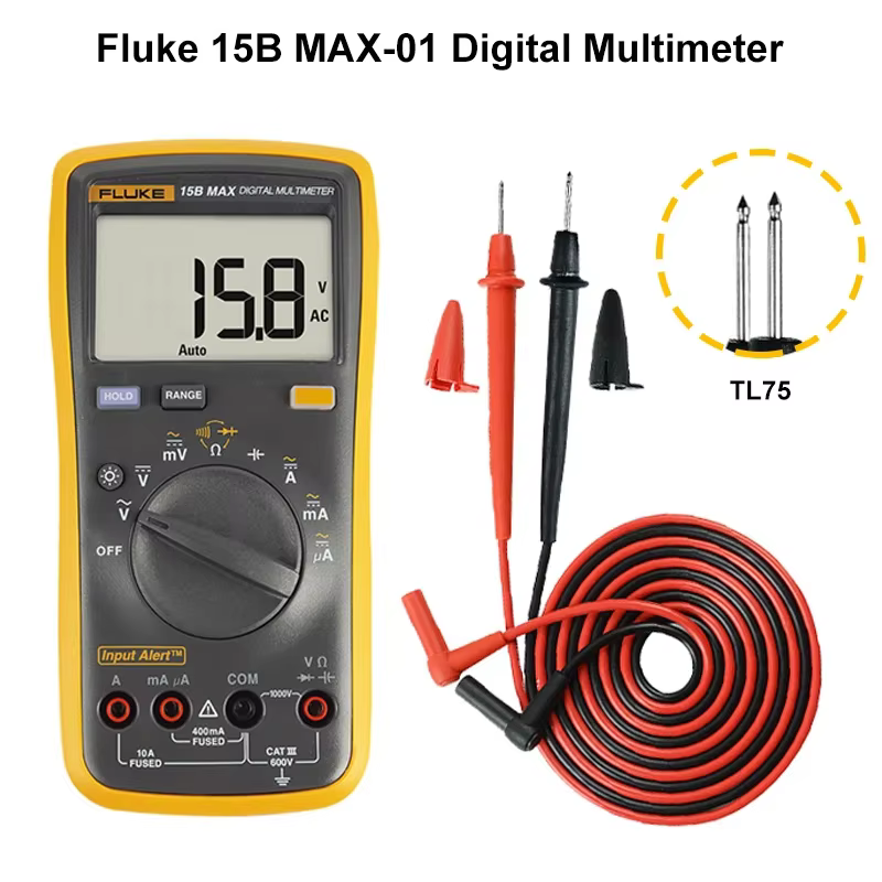 Fluke 15B MAX 17B MAX multimètre de plage numérique automatique DMM tension AC/DC courant résistance