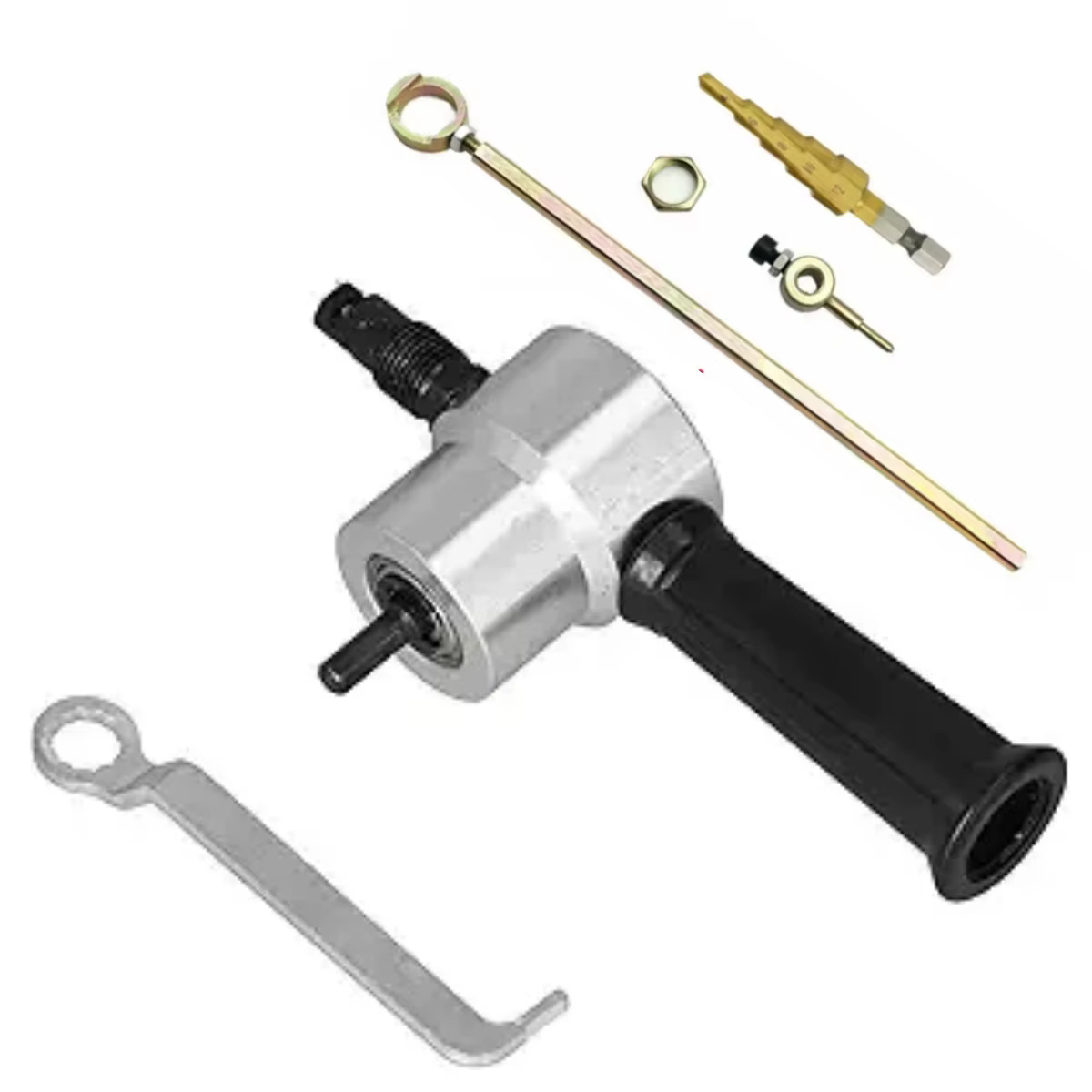 Perceuse électrique fixation plaque de Modification poinçon ciseaux tôle grignoteuse coupe réglable 