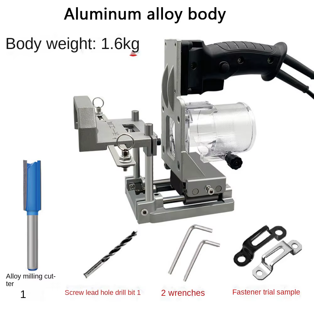 Gabarit de mortaisage 2 en 1 pour machine à tailler, support rapide de rainurage, attaches invisible