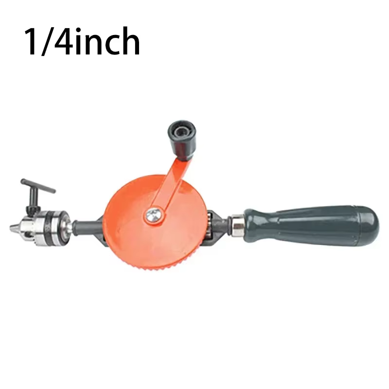 Perceuse à main 1/4 3/8 pouces, Double pignon, capacité de perceuse à manivelle, outil de perçage ma