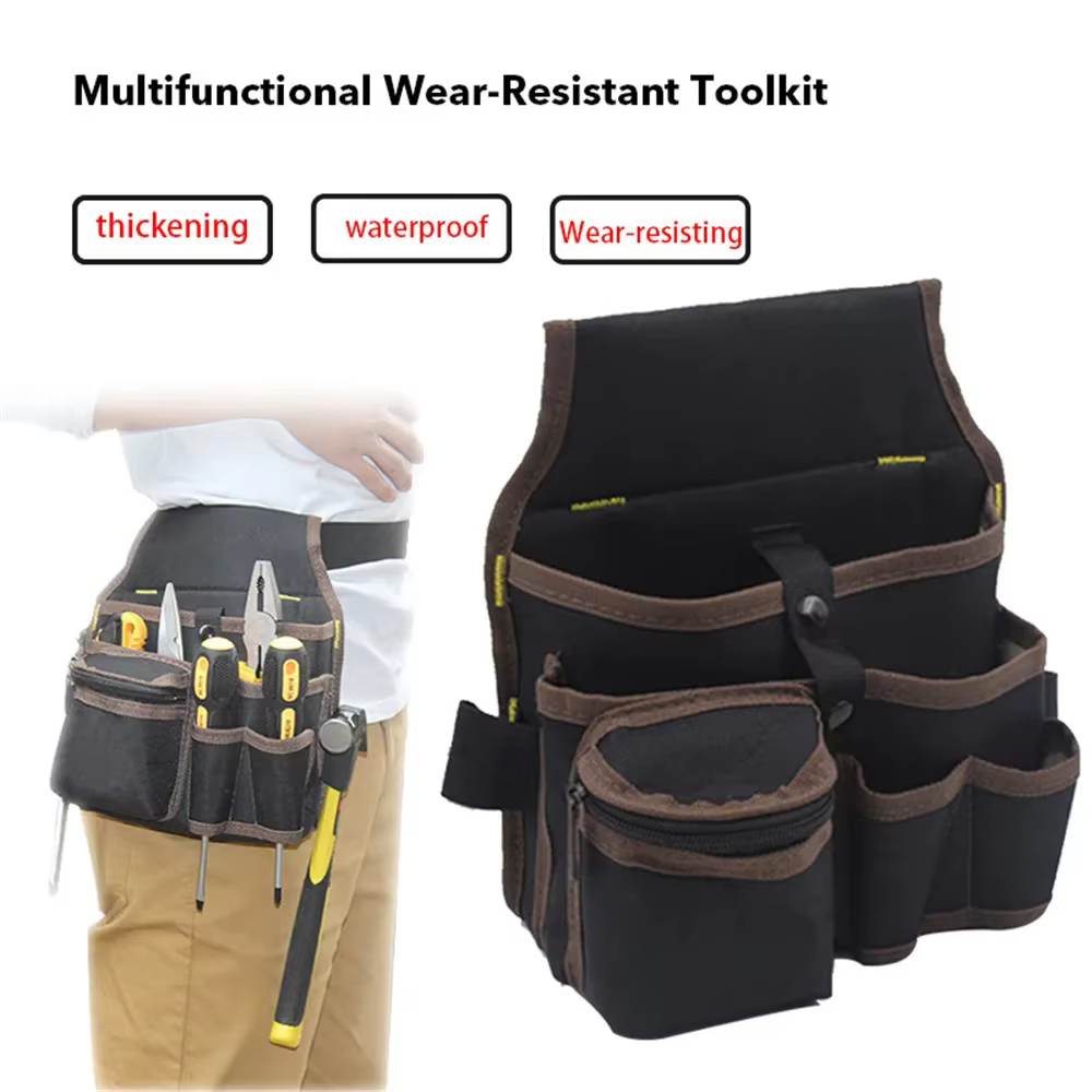 Sac de rangement d'outils multifonctionnel, pochette de ceinture, boîte à outils d'électricien, perc