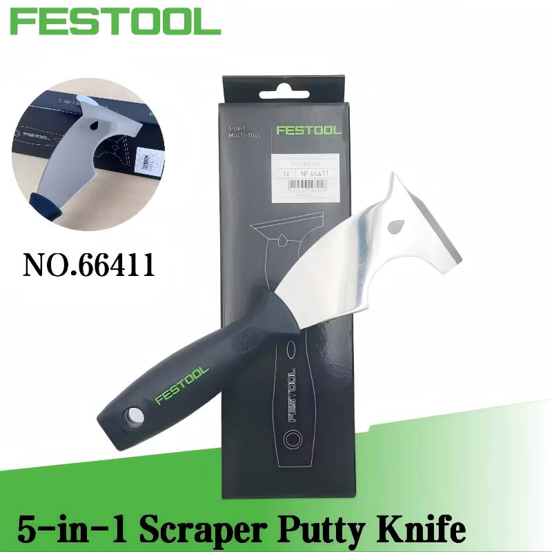 FESTOOL 66411 Couteau à mastic 5 en 1 |   Extracteur d'ongles mélangeur grattoir |   Portable pour l