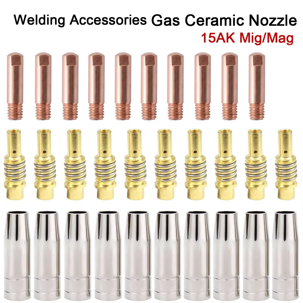Consommables de soudage pour torche MIG 15AK, 15 pièces/30 pièces, 180A, support de pointes de buse 