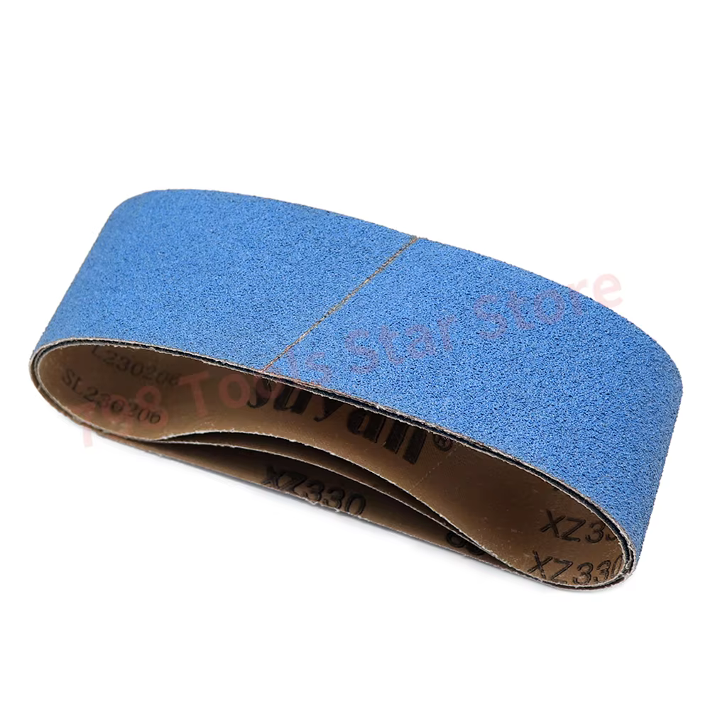 5 pièces de papier abrasif pour ponceuse à bande 533 * 75 mm, grains 40-320, en zircone, pour ponçag