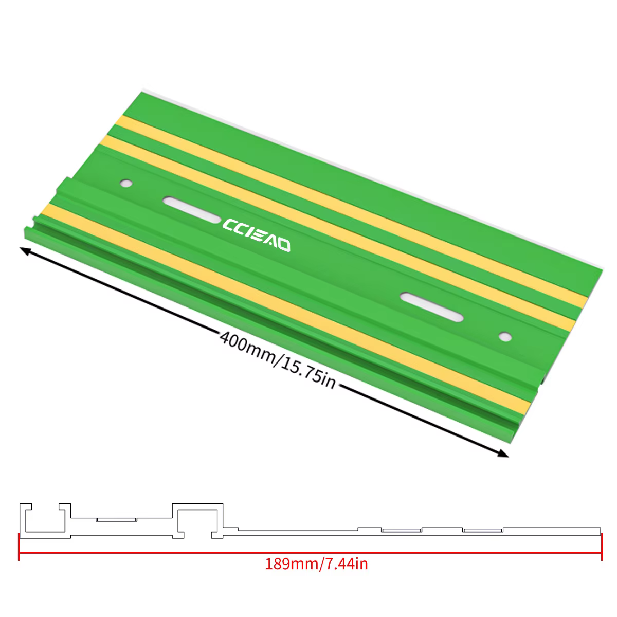 Rail de guidage en aluminium de 400 mm pour scie circulaire - Système de guidage de coupe de précisi