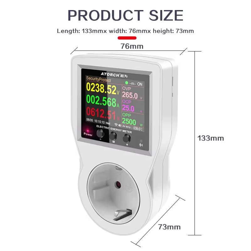 AC85-265V 16A Tuya WIFI prise intelligente wattmètre numérique consommation d'électricité puissance