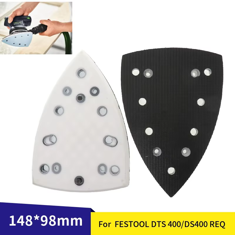 Tampon de ponçage de secours sans poussière 148x98mm pour disques de ponçage à boucle à crochet, rem