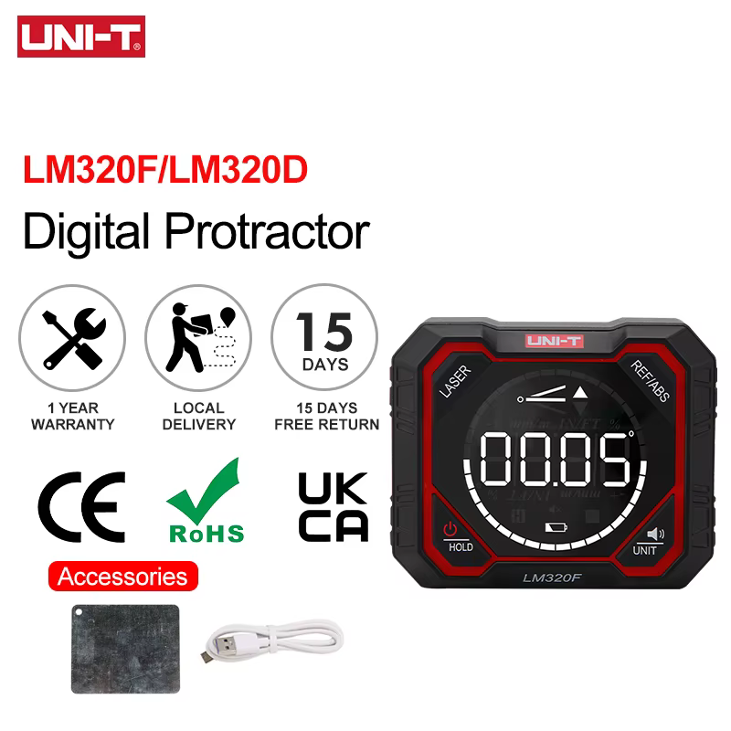 UNI-T compteur d'angle LM320F LM320D niveau électronique inclinomètre magnétique rapporteur numériqu