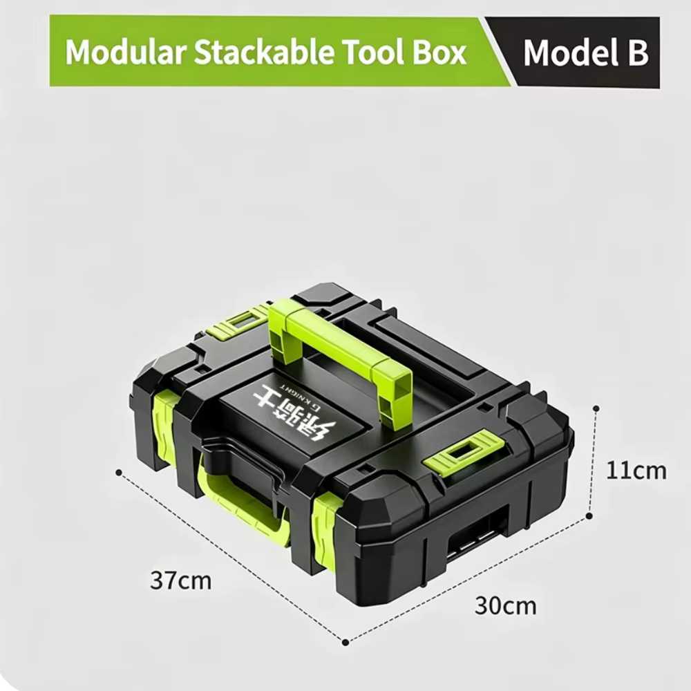 Boîte à outils multifonctionnelle grande capacité empilable, boîte de rangement élargie pour quincai