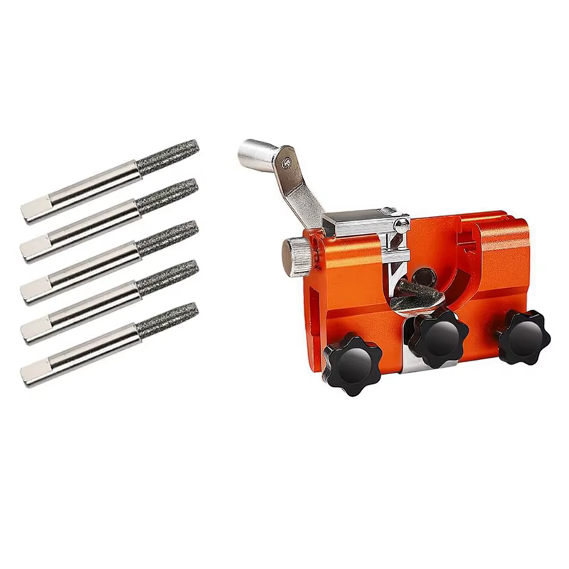 Kit d'affûtage de chaîne de tronçonneuse Portable, gabarit d'affûtage de tronçonneuse en alliage d'a