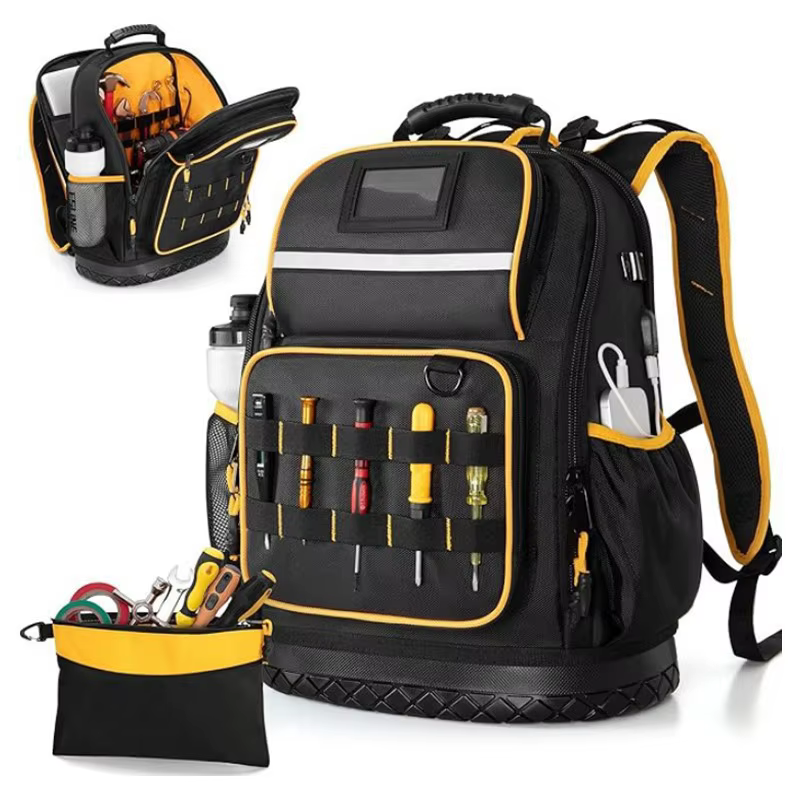 Sac à outils robuste avec poches de rangement amovibles, sacs de rangement de grande capacité et poc