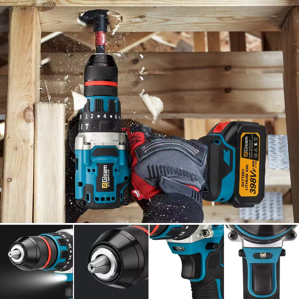 Makita – perceuse à percussion électrique sans balais, 13mm, 480N.M, perceuse sans fil, tournevis él