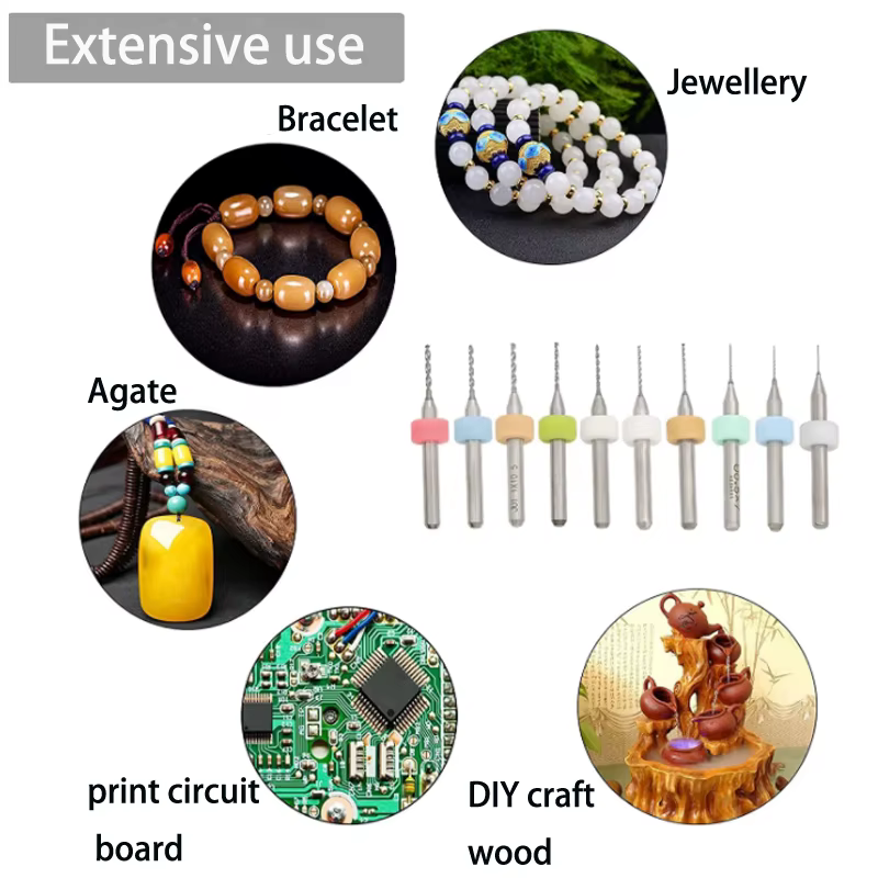 Mini foret en carbure d'acier au tungstène pour carte de circuit imprimé, machine de forets CNC, PCB