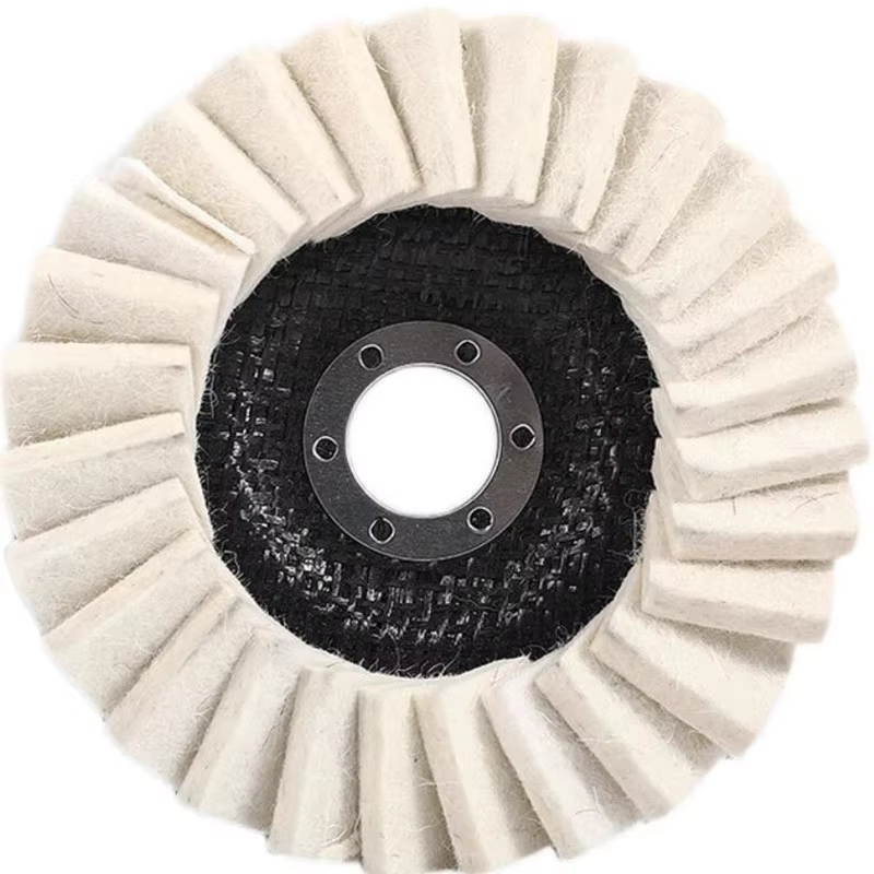 1PC 125mm 115mm feutre lamelles disque abrasifs 22mm tonnelle polissage roue de polissage pour meule