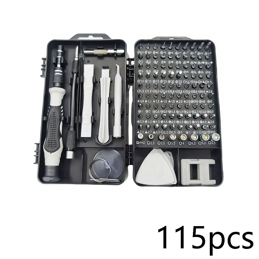 Jeu de tournevis multifonctionnels 115 en 1, outils de réparation électronique pour ordinateur, télé