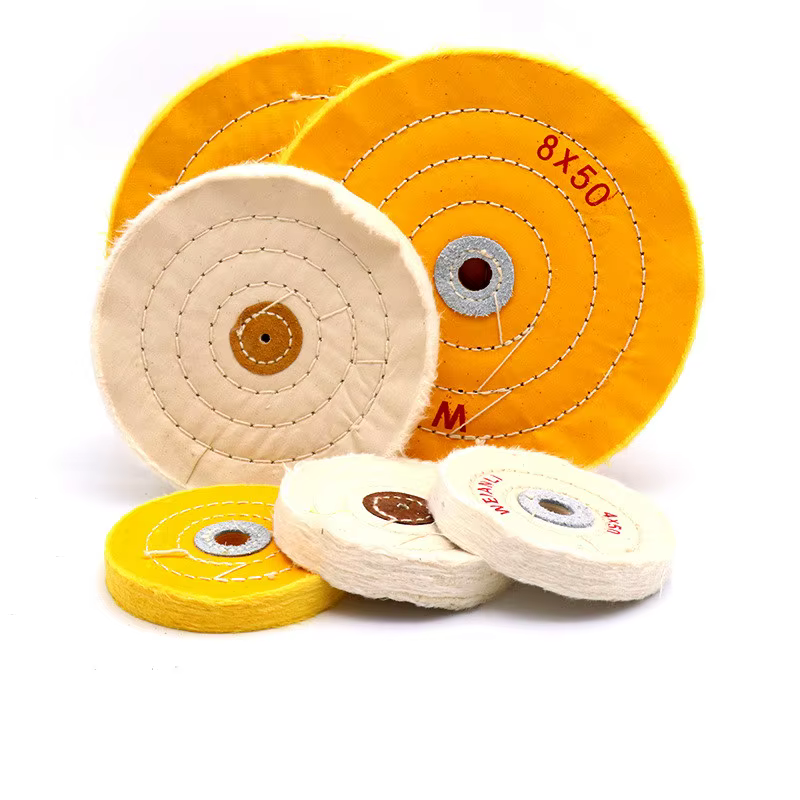 Roue de polissage en tissu 75mm- 200mm, roue de polissage pour bijoux en or et argent, tampon de pol