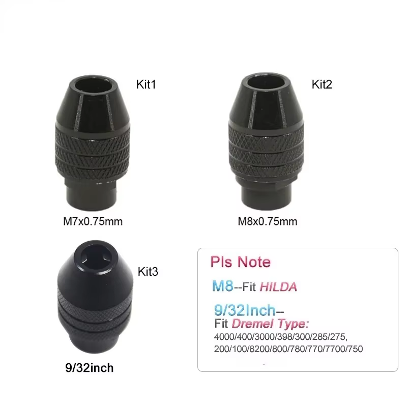 Mini mandrin de perceuse M8/M7, accessoire pour outil rotatif Dremel et meuleuse, échange d'embout p
