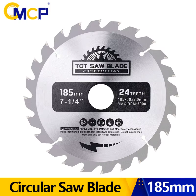CMCP 185mm lame de scie circulaire en carbure 20/ 24/40/48/60T disque de coupe TCT lame de scie à bo