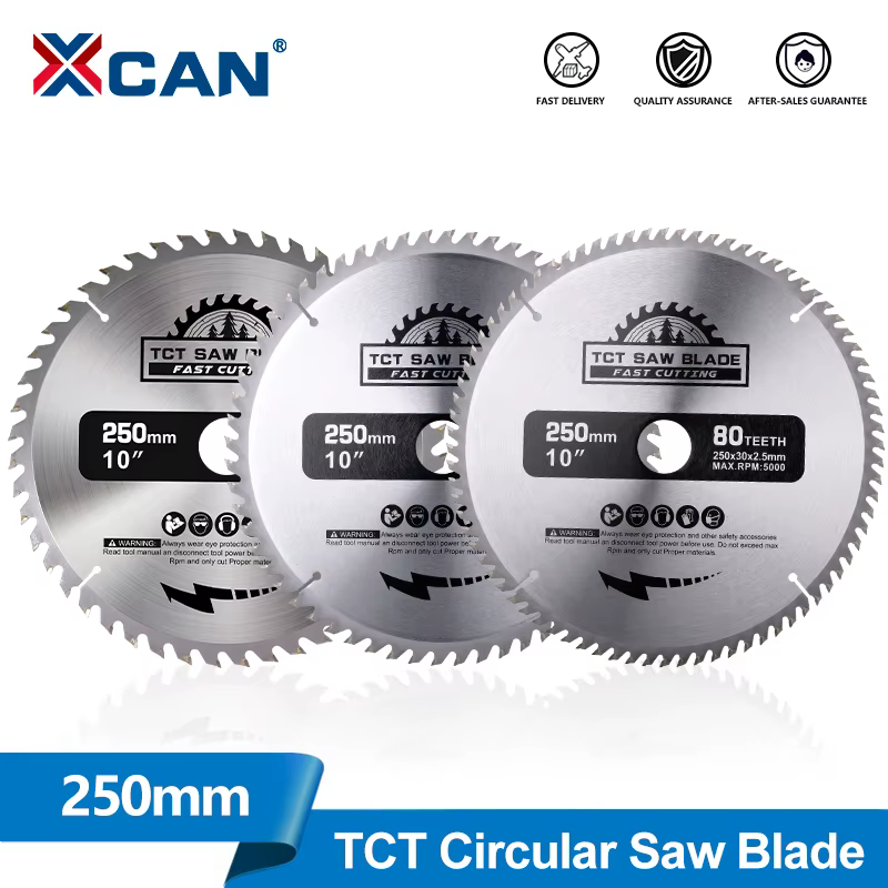 XCAN 10 "250mm lame de scie circulaire TCT lame de scie en carbure alésage 30mm disque de coupe du b