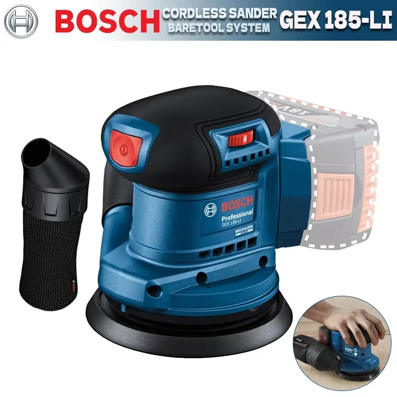 BOSCH GEX 185-LI 18V ponceuse orbite aléatoire polisseuse sans fil sans brosse meuleuse d'angle 125m