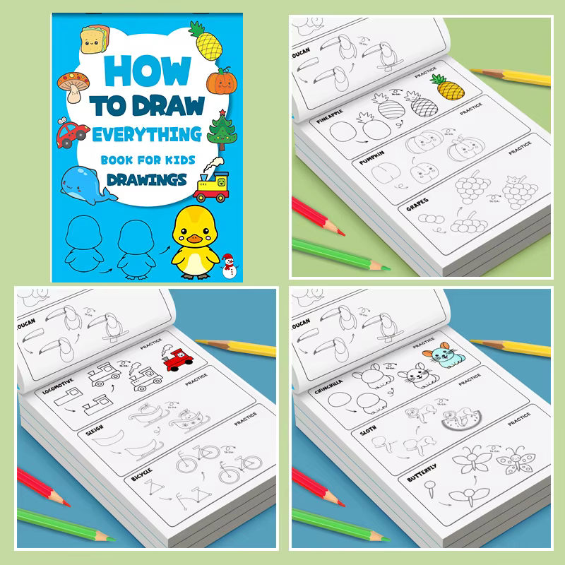 Livre d'apprentissage artistique pour enfants - Comment dessiner tout en utilisant des étapes simple