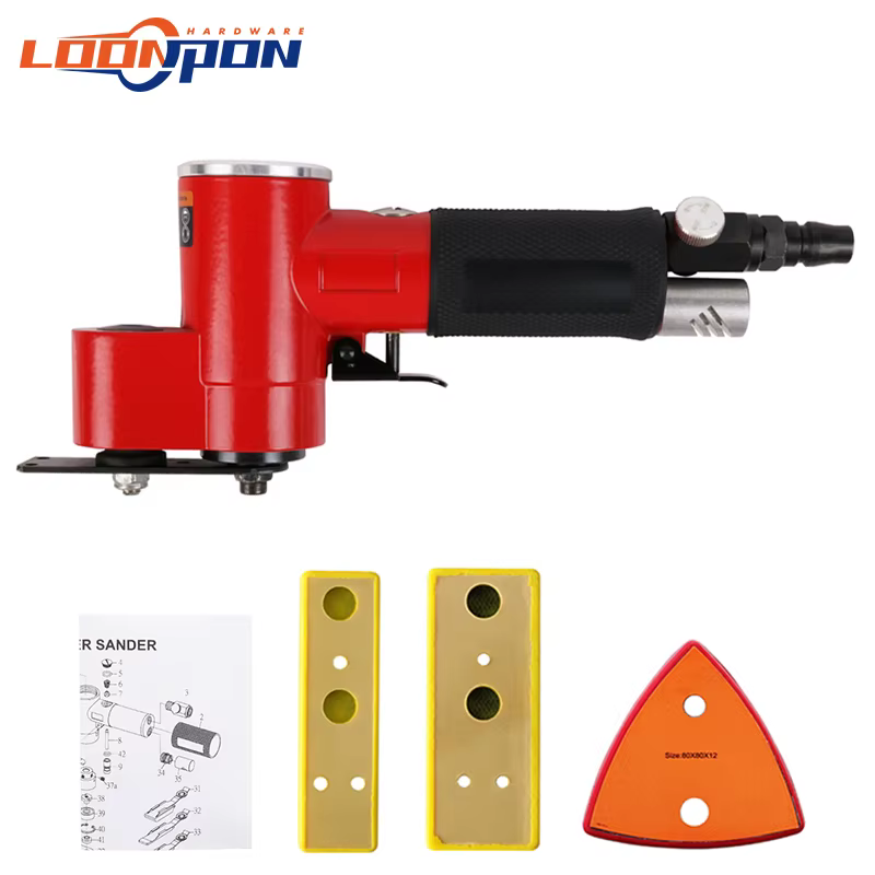 Ponceuse pneumatique à papier de verre 15000 tr/min, ponceuse orbitale aléatoire triangulaire pour l