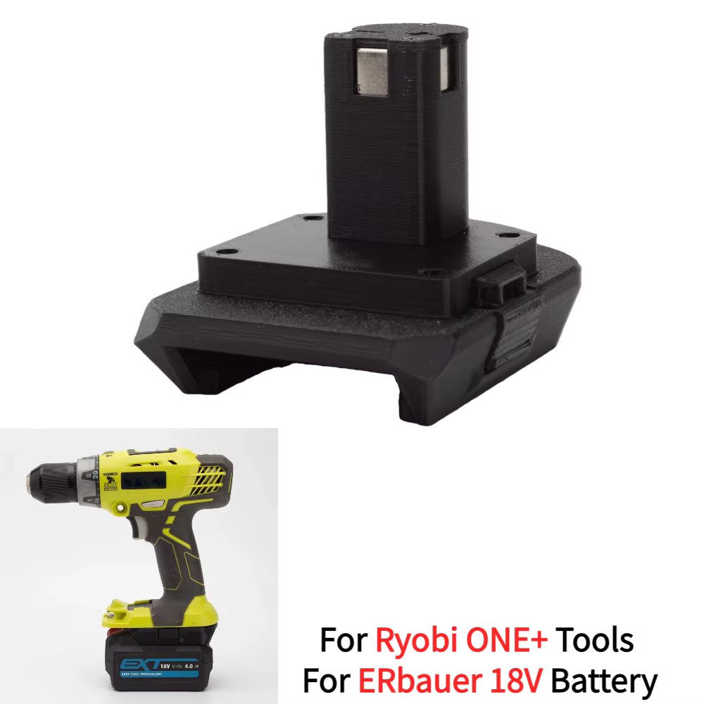 Adaptateur/convertisseur pour batterie Li-ion ERbauer 18V vers Ryobi ONE +/Bosch/Makita/Dewalt/Parks