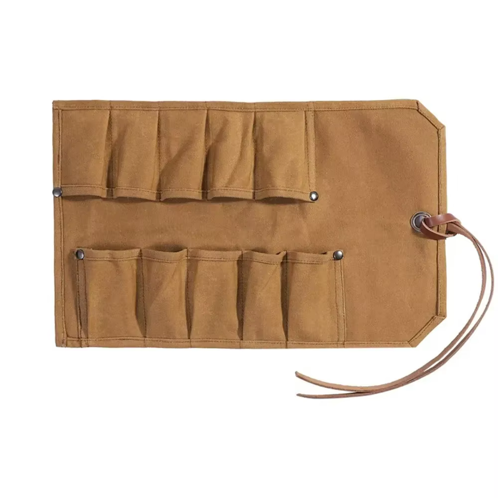 Sac à outils pliable en toile, sac à outils enroulable, sac à outils rétro pour graveur, emballage d