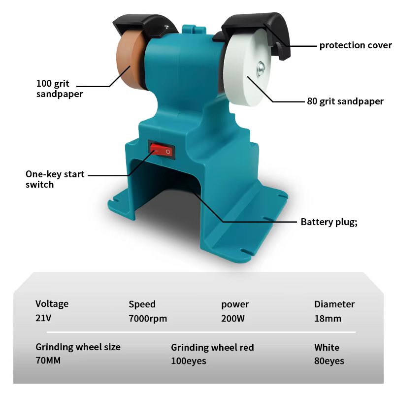 Meuleuse électrique sans fil Electric Goddess 200W pour batterie Makita 18V Pierre à polir et à af