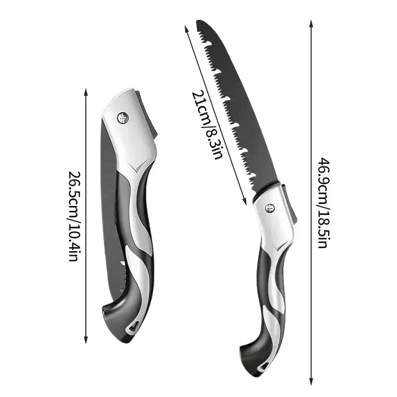 Scie à main pliante multifonctionnelle pour l'extérieur, scie à bois pliable portable pour l'élagage