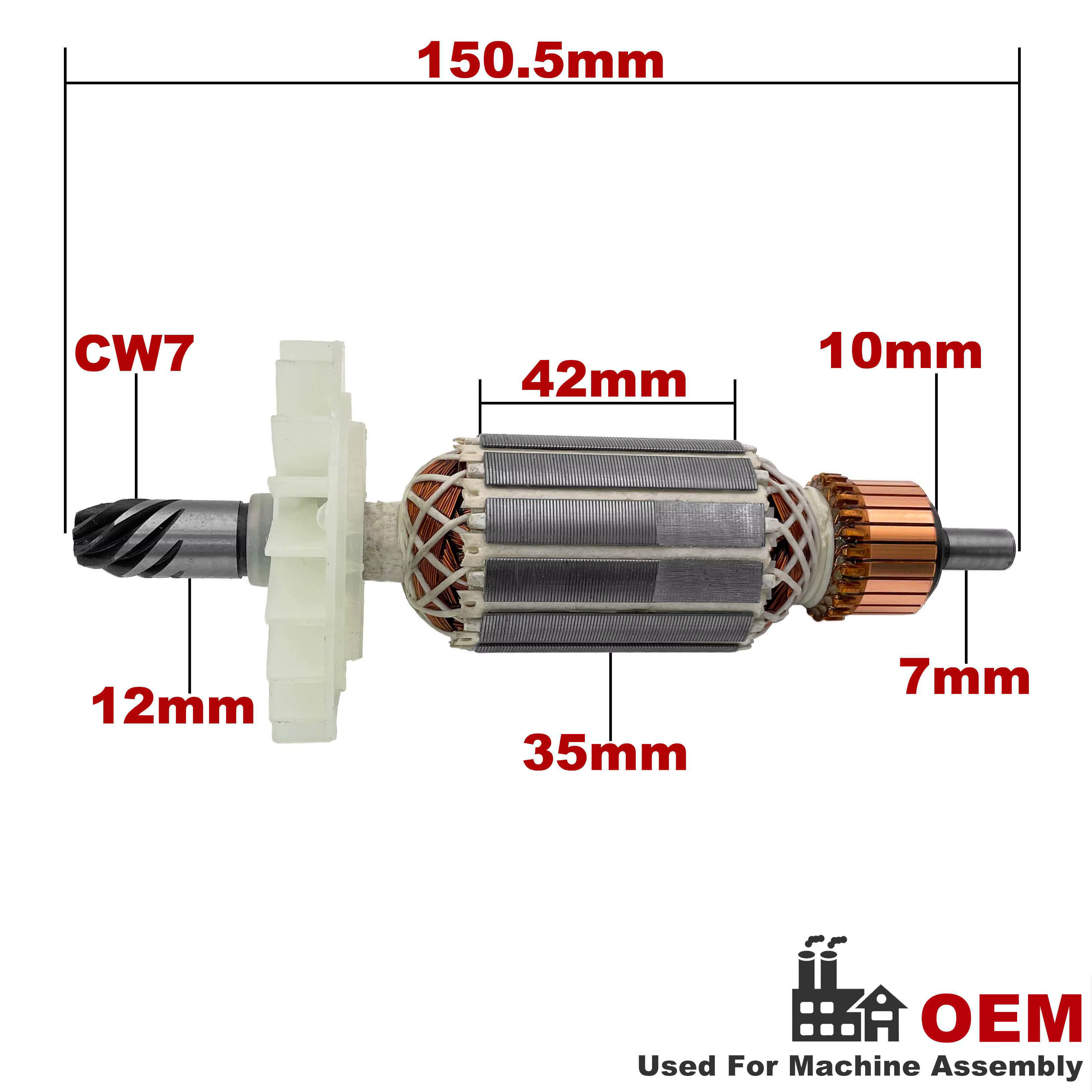 AC 220V 240V GBH3-28DRE GBH3-28DFR Induit Rotor pour BOSCH GBH4-28DFR GBH 3000 Marteau Perforateur P