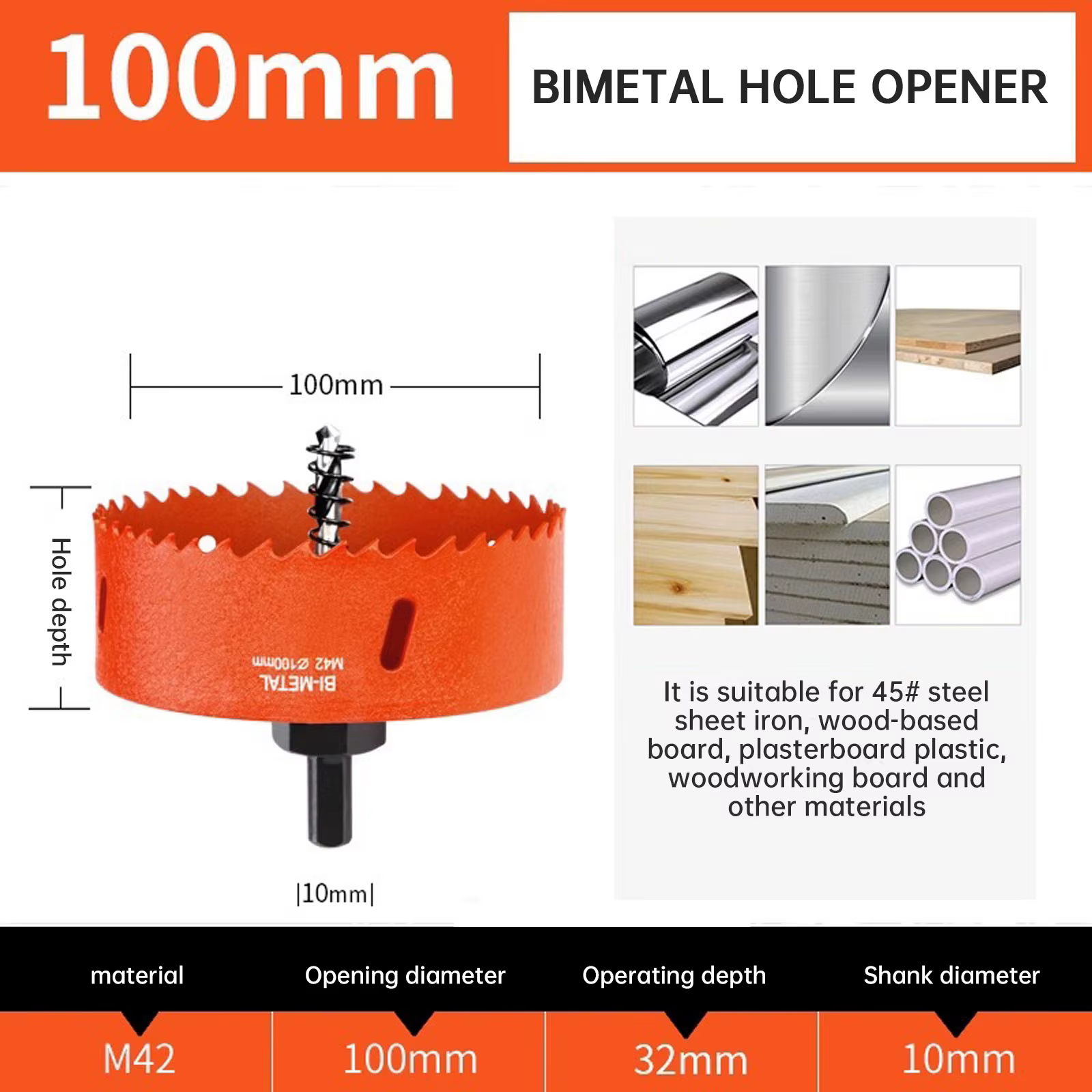 Foret bimétallique M42, scies cloche, coupe-foret, outils de menuiserie, coupe métal, plastique, fer