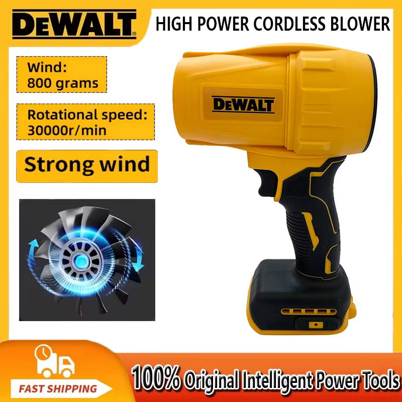 Souffleur d'air sans fil Dewalt 30000RPM sans balais, ventilateur turbo portatif, sécheur puissant, 