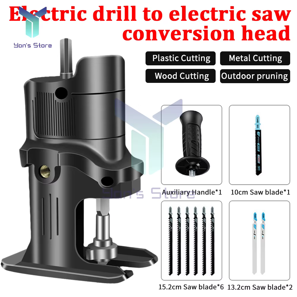 10 en 1 Portable Scie Alternative Adaptateur Perceuse Électrique À Scie Électrique pour Bois En Méta