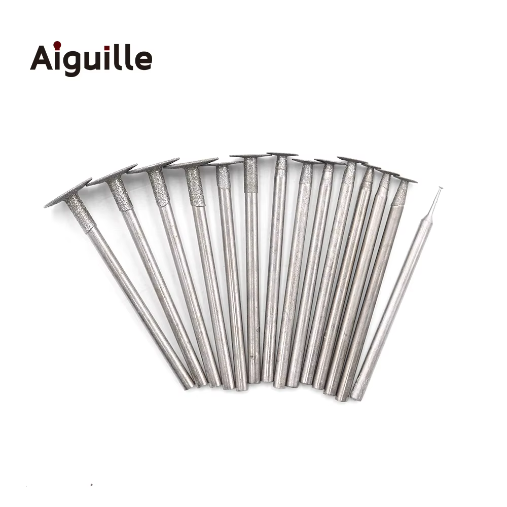 Tige de type K 2,35 mm 120 # Fraises de meulage diamantées 0.5-10mm, mèches de meulage des dents,